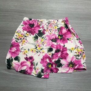 Abercrombie & Fitch Linen Wrap Mini Skirt